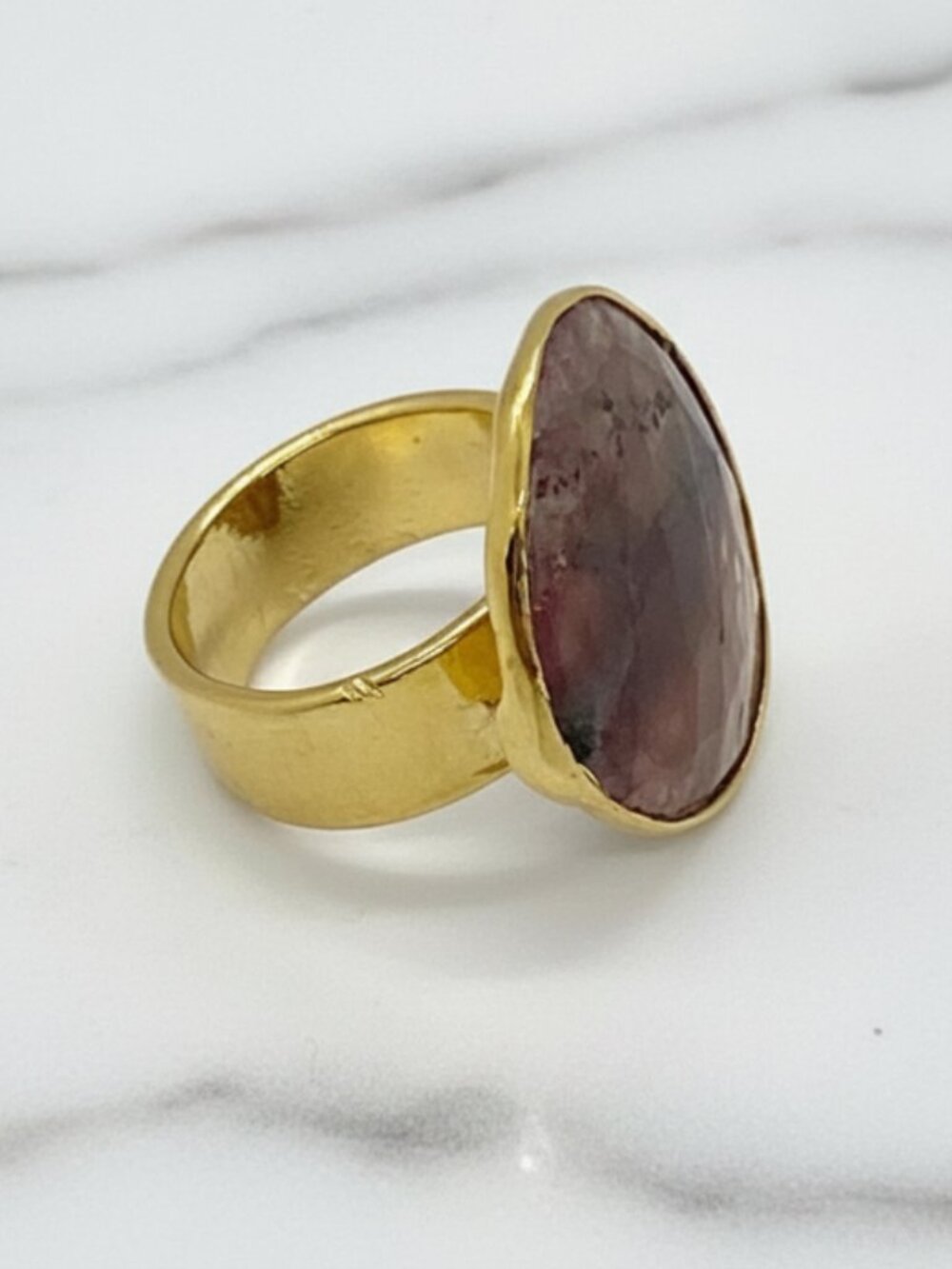 Rose-Cut Tourmaline Ring - Picture 3 of 6